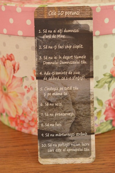 Semn de carte -Cele 10 porunci Semn de carte -Cele 10 porunci