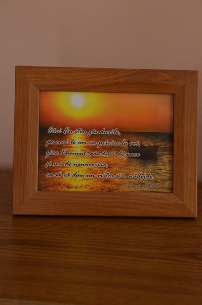 Tablou rama lemn - Caci Eu stiu gandurile, Tablou rama lemn - Caci Eu stiu gandurile,