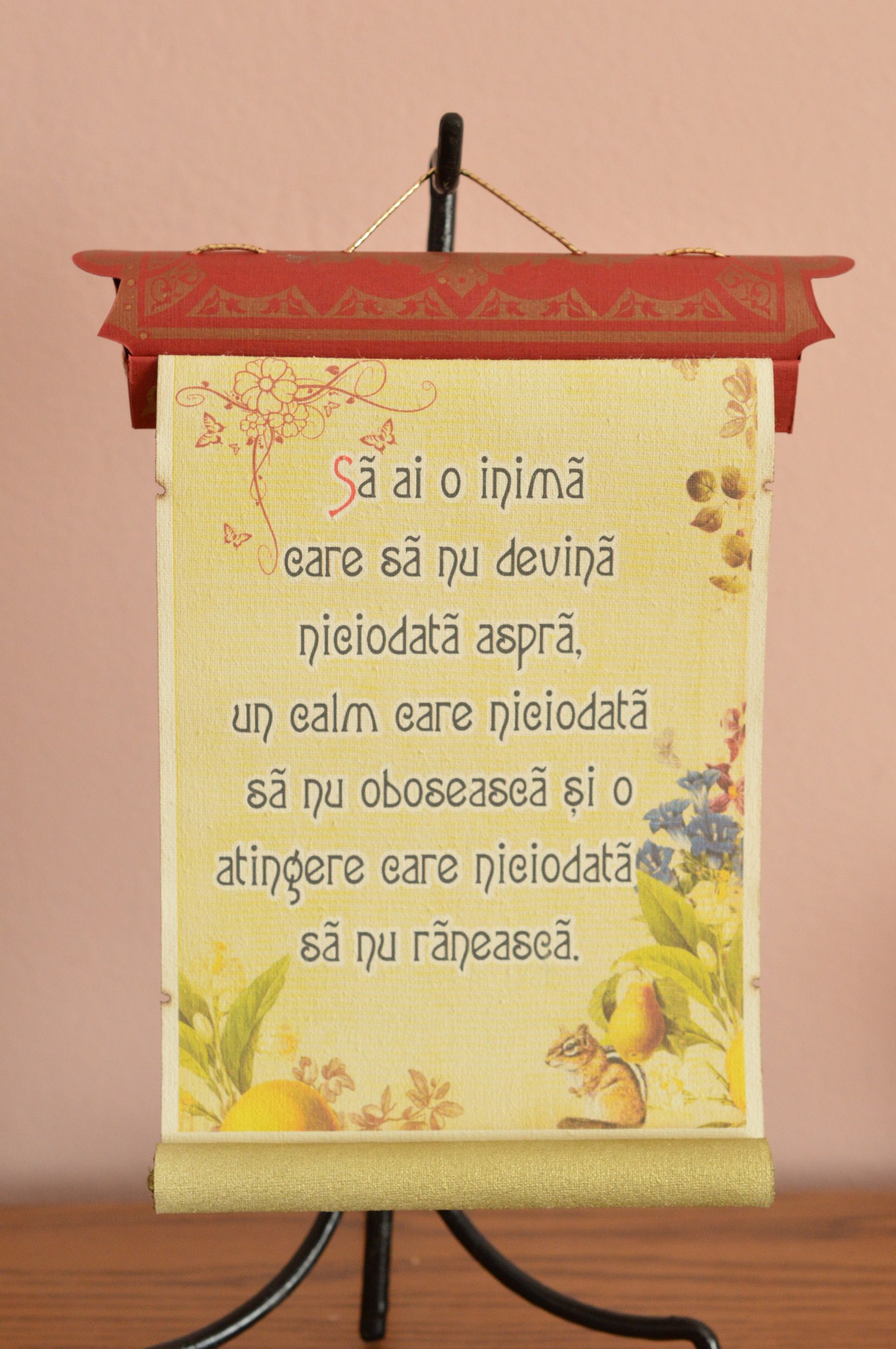 Pergament antic -Sa ai o inima care sa nu devina Pergament antic -Sa ai o inima care sa nu devina