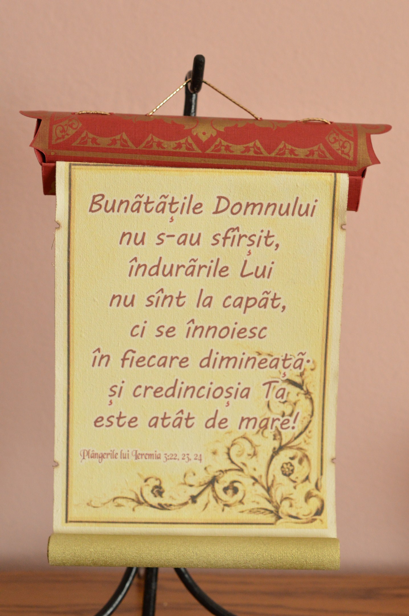 Pergament antic -Bunatatile Domnului nu s-au sfirsit Pergament antic -Bunatatile Domnului nu s-au sfirsit