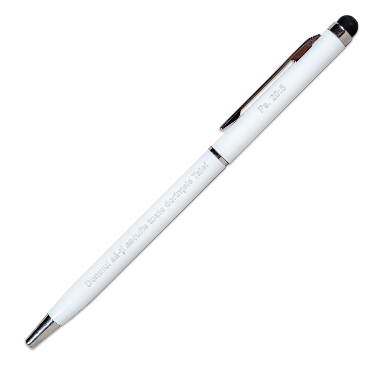 Pix touchscreen pentru telefon - "Domnul sa-ti asculte toate dorintele tale!" (alb) Pix touchscreen pentru telefon - "Domnul sa-ti asculte toate dorintele tale!" (alb)