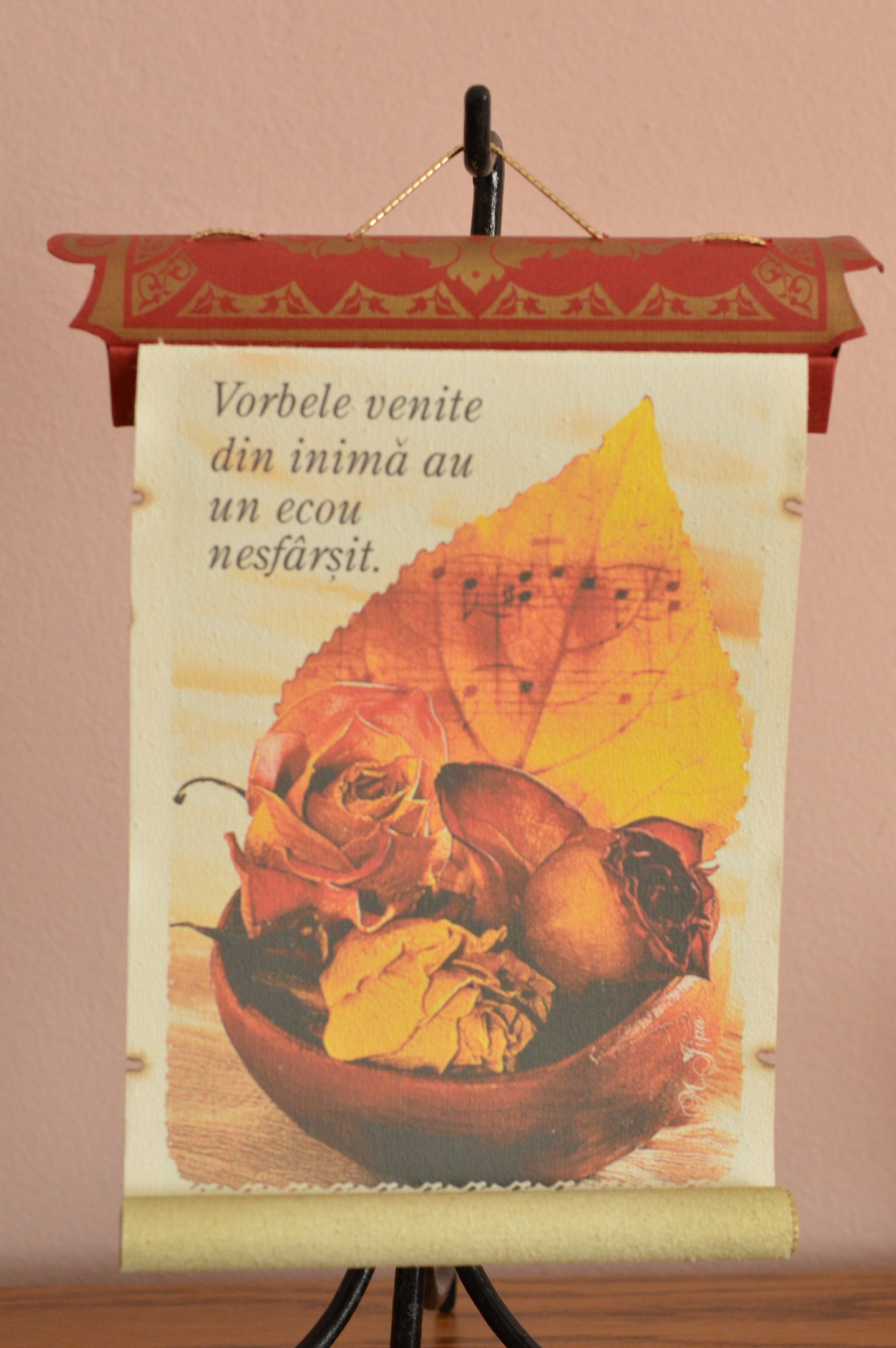 Pergament antic -Vorbele venite din inima Pergament antic -Vorbele venite din inima