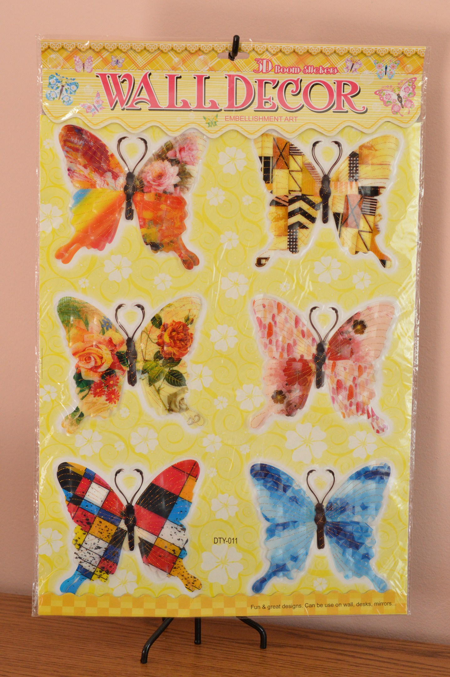 Fluturi decorativi 3D (set 6 buc) - model texturi Fluturi decorativi 3D (set 6 buc) - model texturi