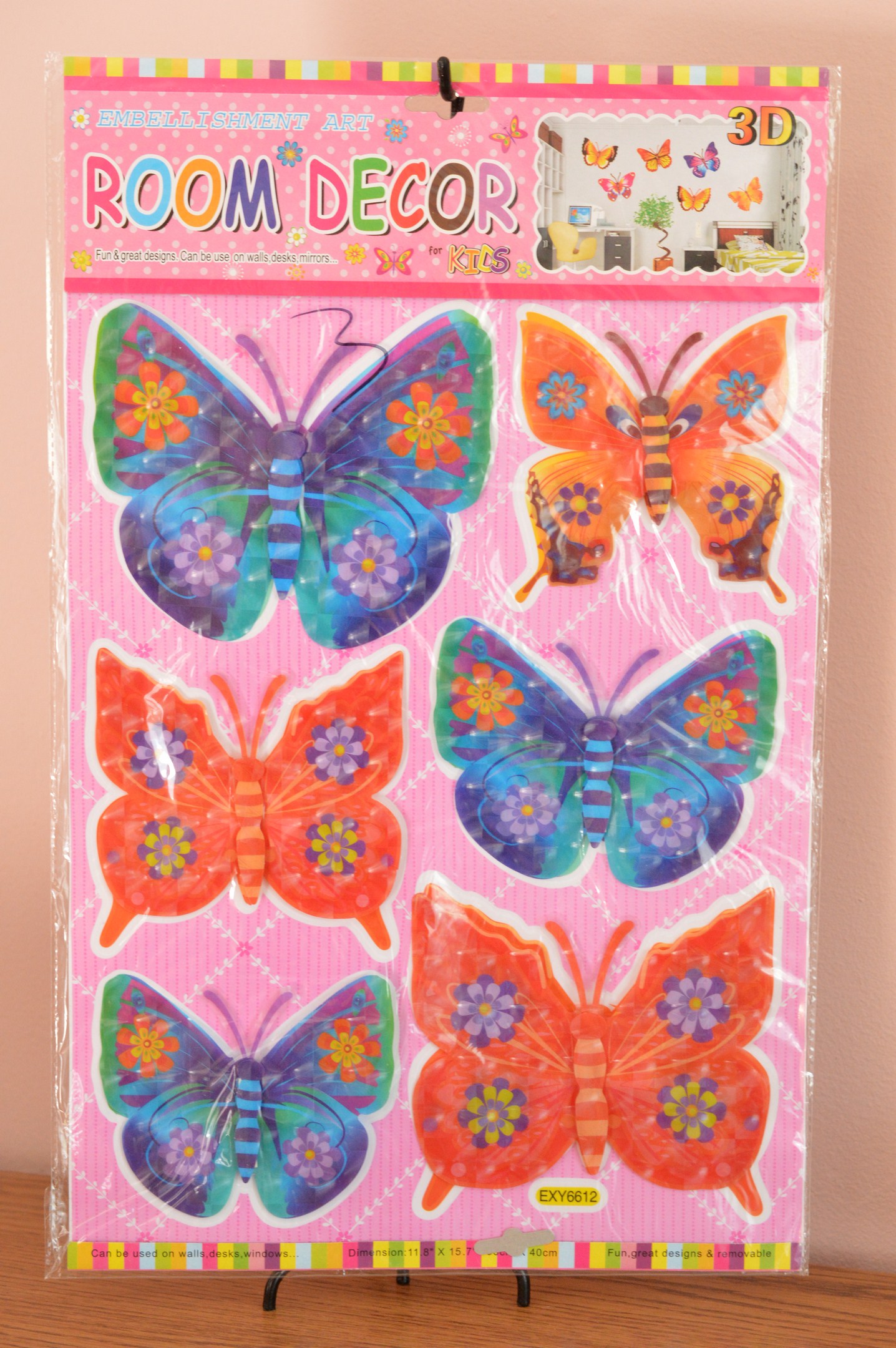 Fluturi decorativi 3D (set 6 buc) - model texturi Fluturi decorativi 3D (set 6 buc) - model texturi