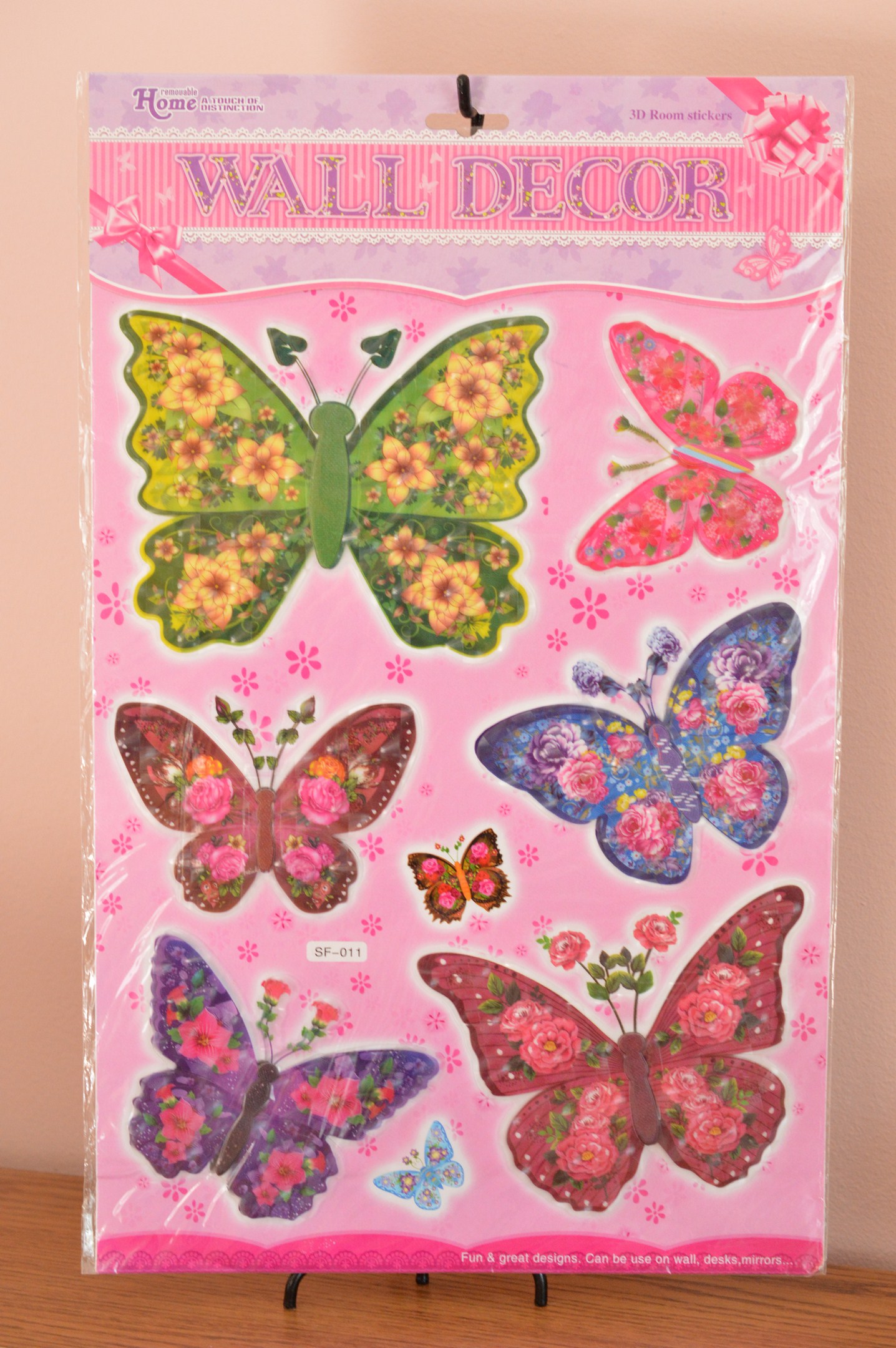 Fluturi decorativi 3D (set 6 buc) - model floricele diverse Fluturi decorativi 3D (set 6 buc) - model floricele diverse