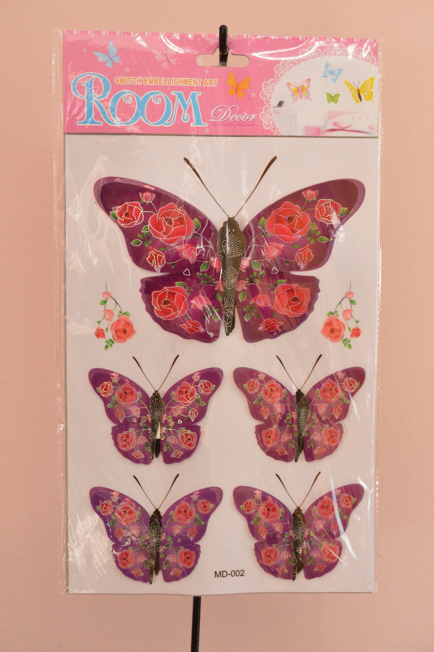 Fluturi decorativi (set 5 buc) - model floricele Fluturi decorativi (set 5 buc) - model floricele