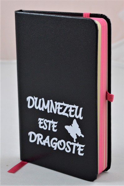 Carnetel A6 - Dumnezeu este dragoste (negru) Carnetel A6 - Dumnezeu este dragoste (negru)