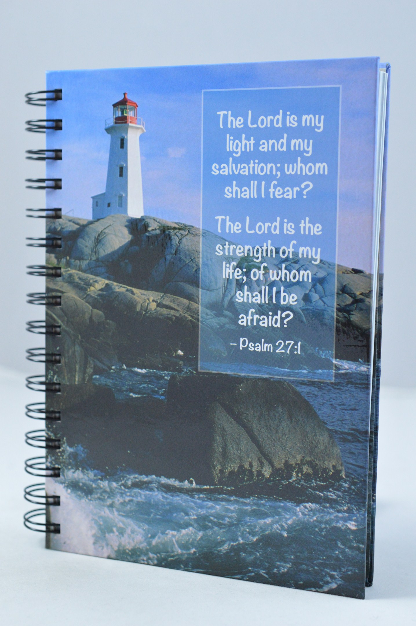 Jurnal crestin cu spirala - Lighthouse (Psalm 27:1) Jurnal crestin cu spirala - Lighthouse (Psalm 27:1)