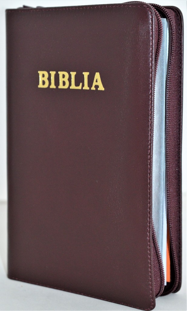 Biblia de studiu pentru o viata deplina, piele, visiniu inchis, margini argintii, fermoar - versiune pentru copii Biblia de studiu pentru o viata deplina, piele, visiniu inchis, margini argintii, fermoar - versiune pentru copii