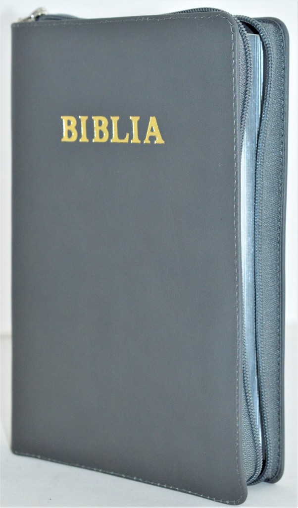 Biblia de studiu pentru o viata deplina, piele gri, margini argintii, fermoar - versiune pentru copii Biblia de studiu pentru o viata deplina, piele gri, margini argintii, fermoar - versiune pentru copii