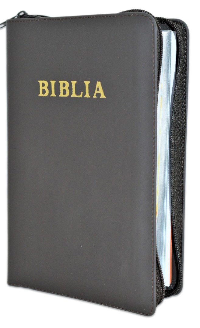 Biblia de studiu pentru o viata deplina, piele maro inchis, margini argintii, fermoar - versiune pentru copii Biblia de studiu pentru o viata deplina, piele maro inchis, margini argintii, fermoar - versiune pentru copii