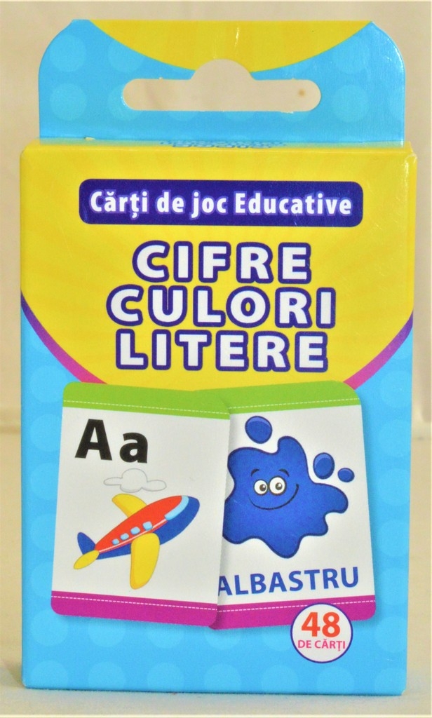 Carti de joc Educative - Cifre, Culori, Litere Carti de joc Educative - Cifre, Culori, Litere