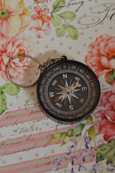 Breloc busola cu rama din plastic