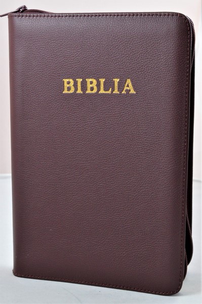 Biblia Planului Profetic - piele, visiniu, mare, fermoar, margini aurite, cuv. lui Isus cu rosu Biblia Planului Profetic - piele, visiniu, mare, fermoar, margini aurite, cuv. lui Isus cu rosu