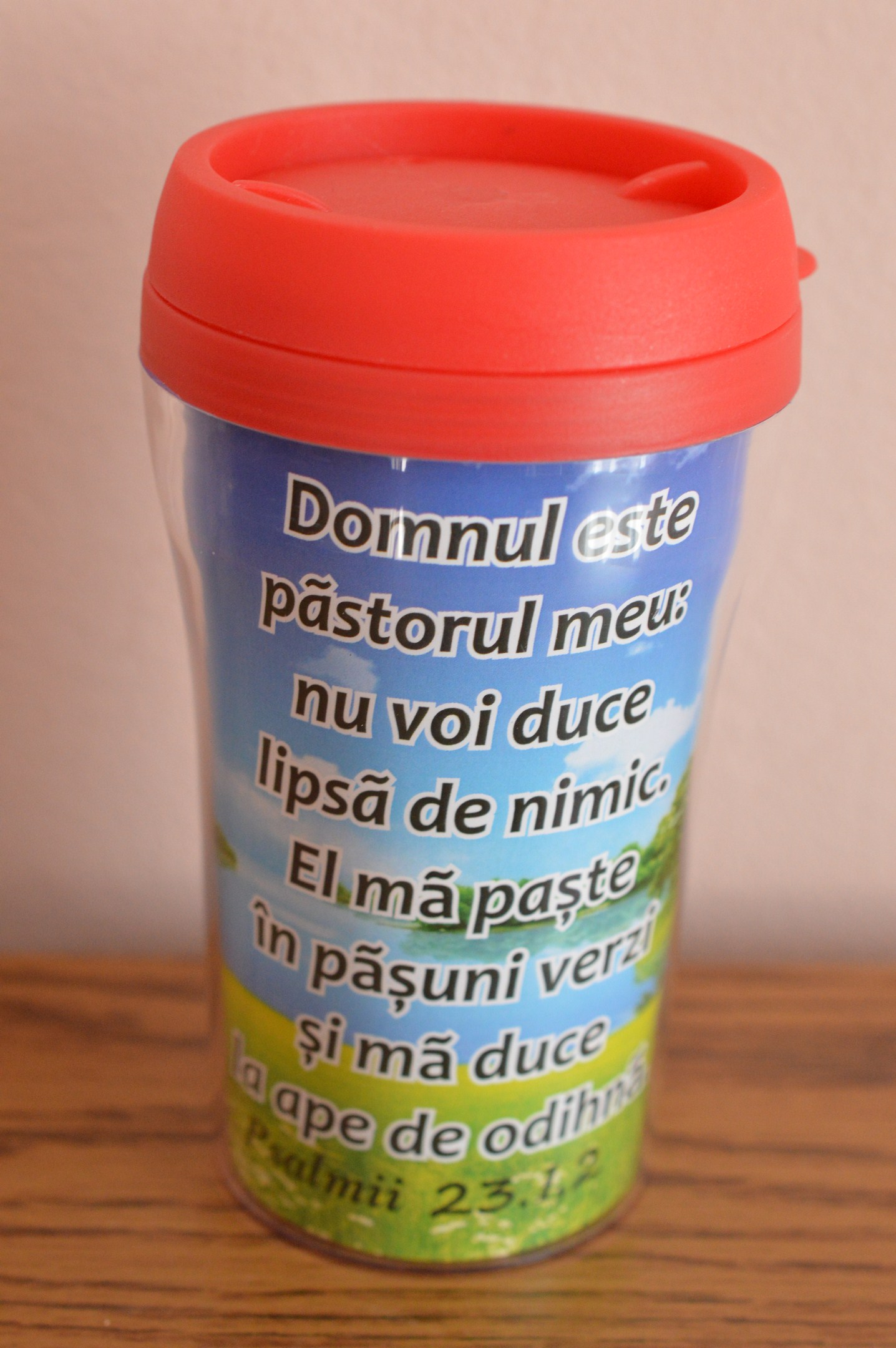 Cana termoizolanta -  Domnul este pastorul meu (9x17cm) Cana termoizolanta -  Domnul este pastorul meu (9x17cm)