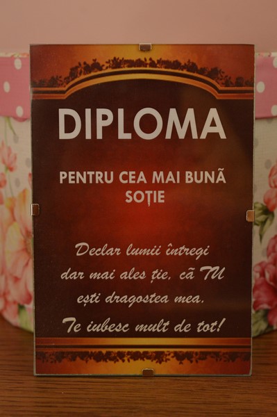 Diploma - Pentru cea mai buna sotie Diploma - Pentru cea mai buna sotie