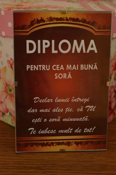 Diploma - Pentru cea mai buna sora Diploma - Pentru cea mai buna sora