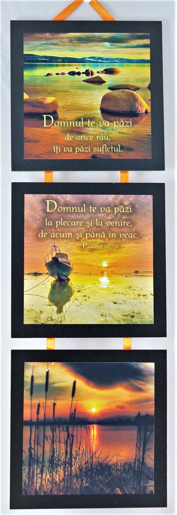 Set 3 mini tablouri - Domnul te va pazi