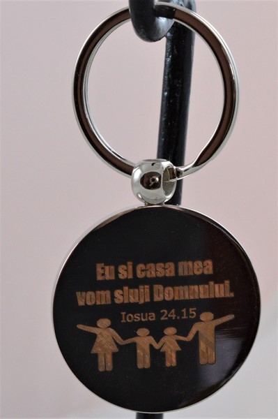 Breloc metalic - Eu si casa mea Breloc metalic - Eu si casa mea
