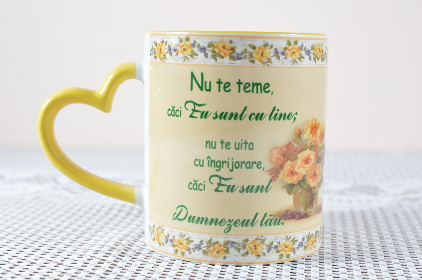 Cana cu mesaj crestin - Nu te teme caci Eu sunt cu Tine Cana cu mesaj crestin - Nu te teme caci Eu sunt cu Tine