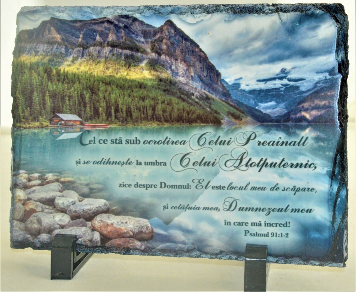 Placa ardezie - Cel ce sta sub ocrotirea celui Preainalt Placa ardezie - Cel ce sta sub ocrotirea celui Preainalt