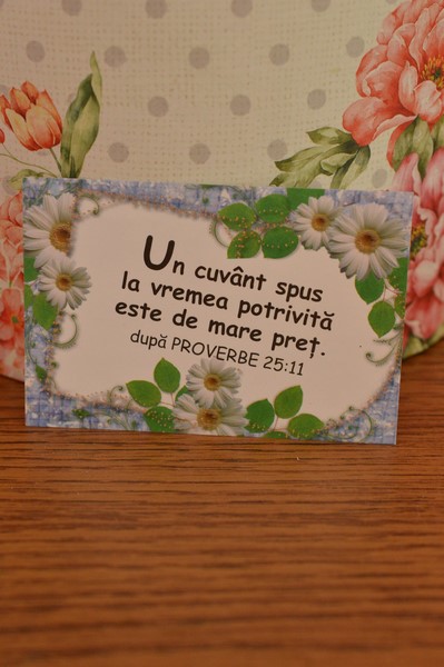 Card cu verset-Un cuvant Card cu verset-Un cuvant