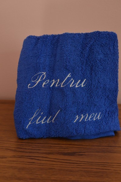 Prosop personalizat- Pentru fiul meu! (albastru) Prosop personalizat- Pentru fiul meu! (albastru)