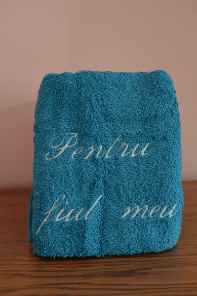 Prosop personalizat- Pentru fiul meu (turcoaz) Prosop personalizat- Pentru fiul meu (turcoaz)