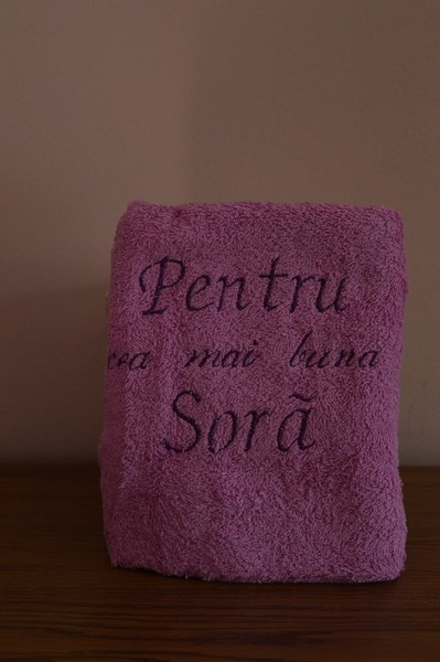 Prosop personalizat- Pentru cea mai buna sora (roz) Prosop personalizat- Pentru cea mai buna sora (roz)