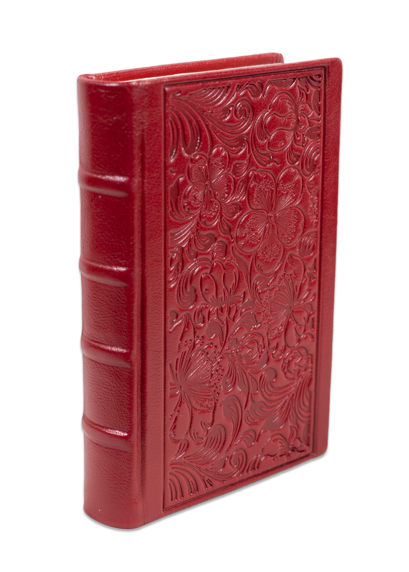 Biblia editie limitata, prelucrata manual, marime medie, visinie, margini aurii, index, model floral , cuv. lui Isus cu rosu [057 HMI]