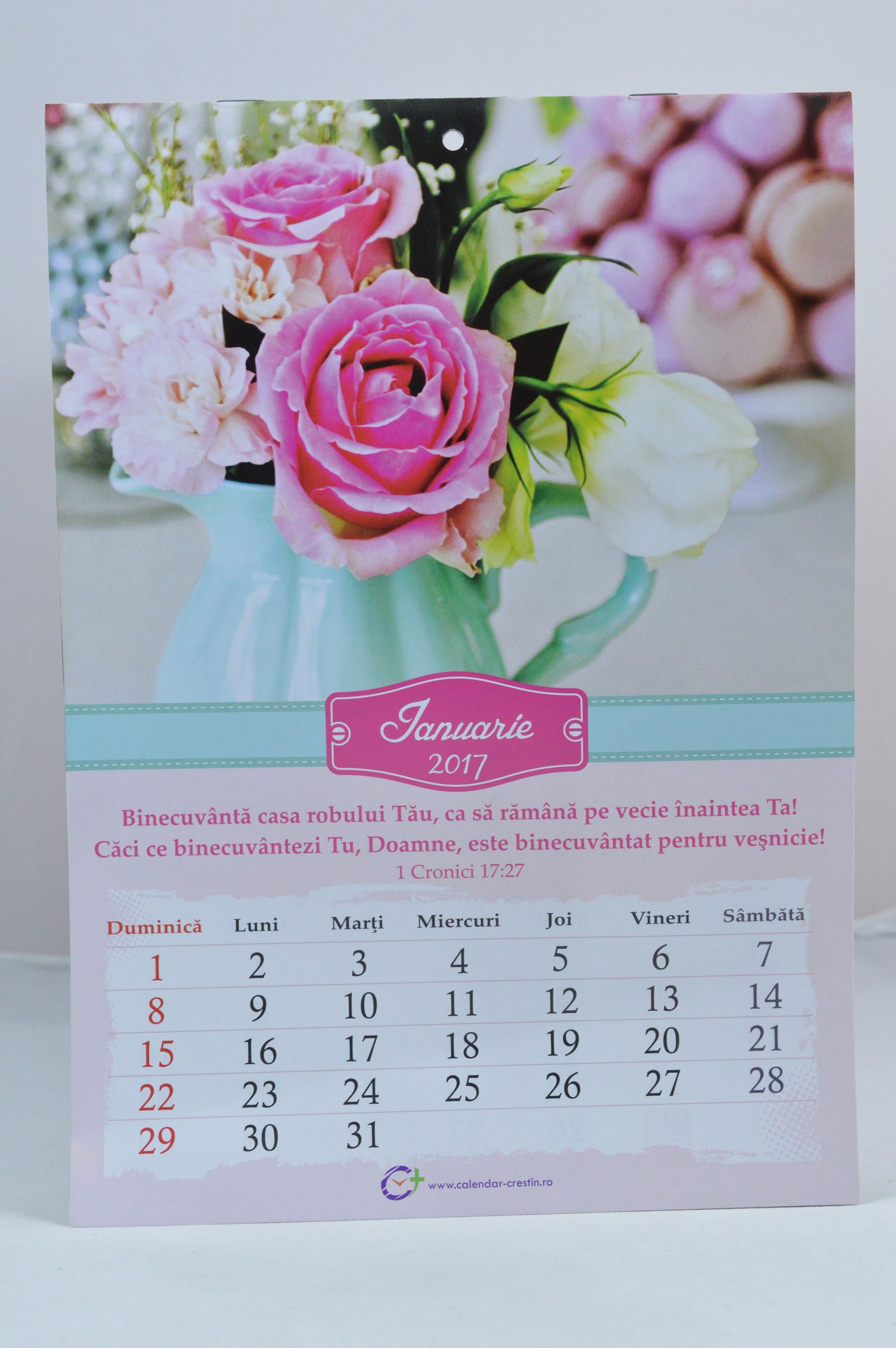 Calendar Crestin (A4) cu versete si flori - 2017 Calendar Crestin (A4) cu versete si flori - 2017
