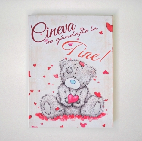 Tablou motivational  textil (15x20x2cm)  -  Cineva se gandeste la tine Tablou motivational  textil (15x20x2cm)  -  Cineva se gandeste la tine