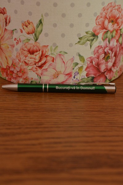 Pix cu mesaj crestin - Bucurati-va in Domnul! (verde ) Pix cu mesaj crestin - Bucurati-va in Domnul! (verde )