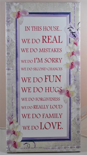 Tablou canvas - In this house(25x50 cm) Tablou canvas - In this house(25x50 cm)