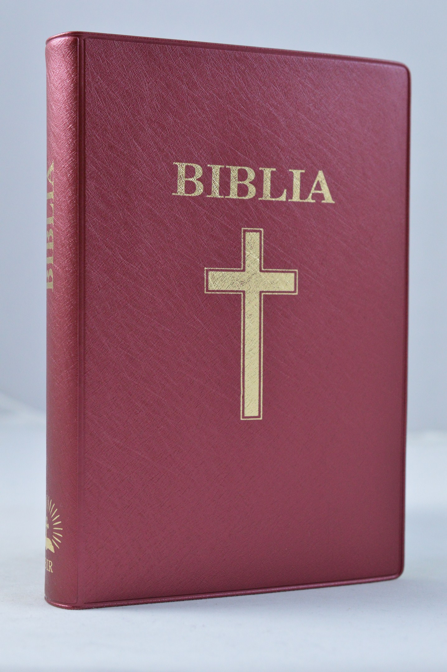 Biblie marime medie, coperta moale, visinie, cu cruce [SI 053]