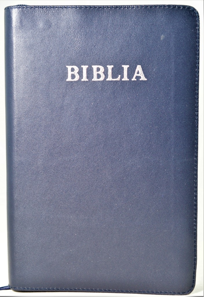 Biblia cu ilustratii, piele, bleumarin, fermoar, margini aurii, traducere Cornilescu Biblia cu ilustratii, piele, bleumarin, fermoar, margini aurii, traducere Cornilescu
