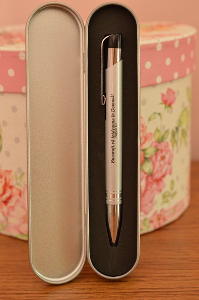 Pix in cutie metalica gri-Bucurati-va totdeauna in Domnul!