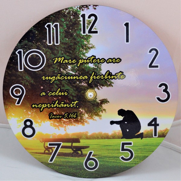 Ceas de perete rotund - Mare putere - 20 cm Ceas de perete rotund - Mare putere - 20 cm