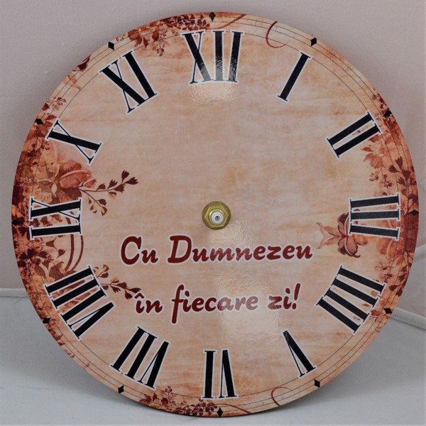 Ceas de perete rotund - Cu Dumnezeu in fiecare zi - 20 cm Ceas de perete rotund - Cu Dumnezeu in fiecare zi - 20 cm