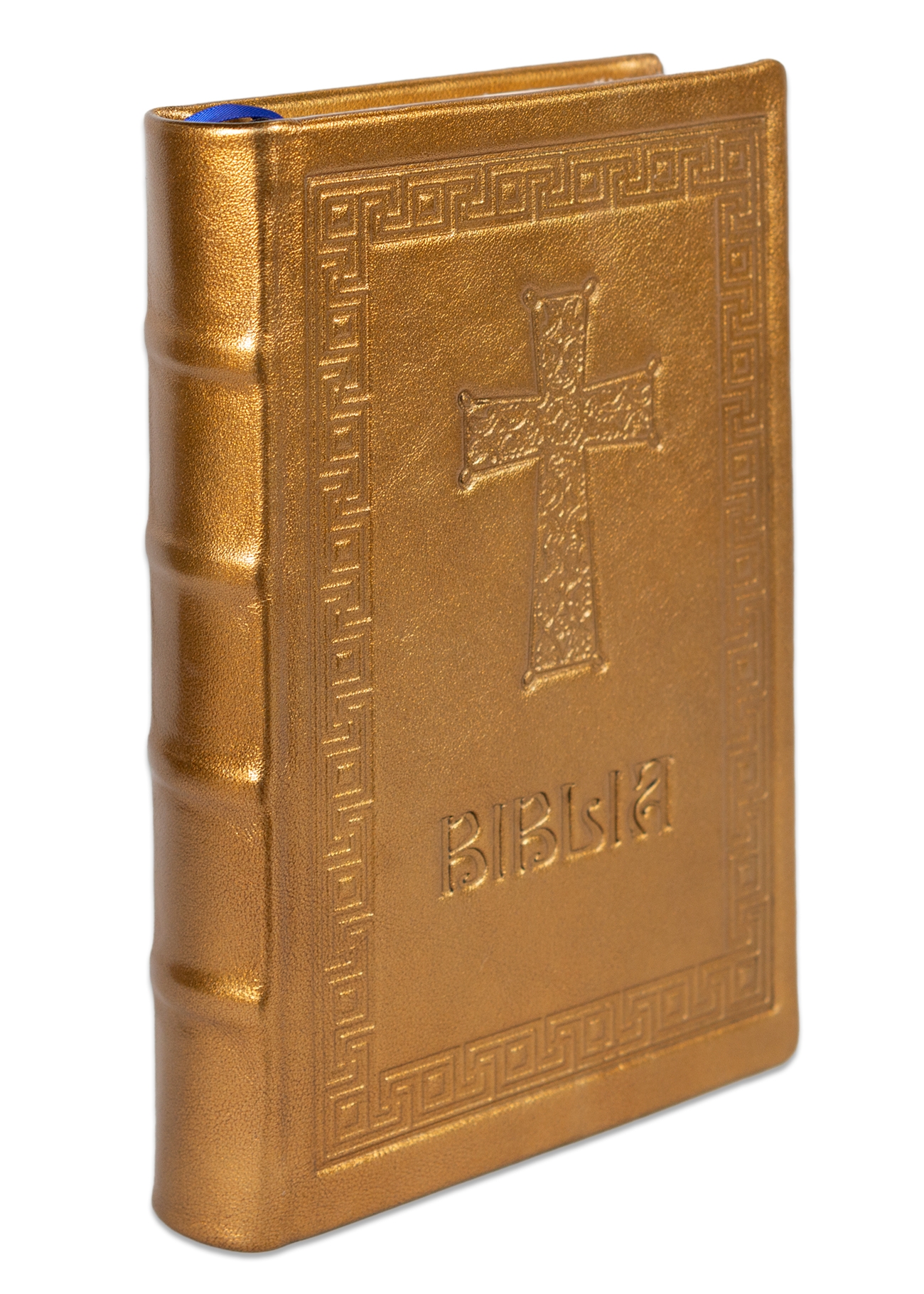 Biblia editie limitata, prelucrata manual, marime medie, culoarea bronzului , margini aurii, index, simbol cruce, cuv. lui Isus cu rosu [057 HMI]
