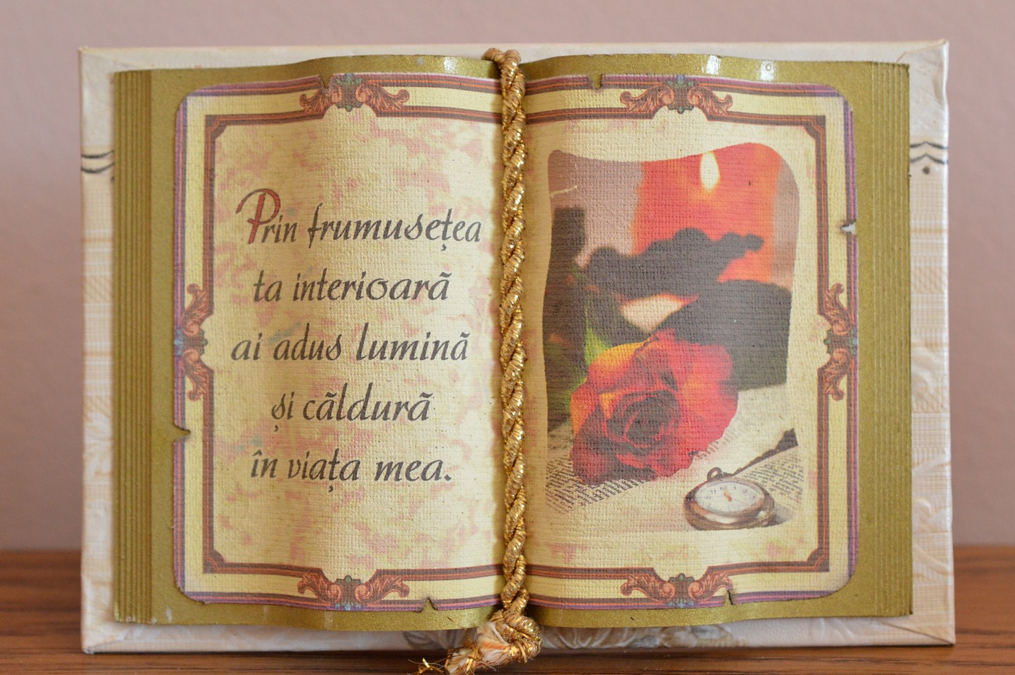 Carte decorativa - Prin frumusetea ta interioara...(10x14 cm) Carte decorativa - Prin frumusetea ta interioara...(10x14 cm)