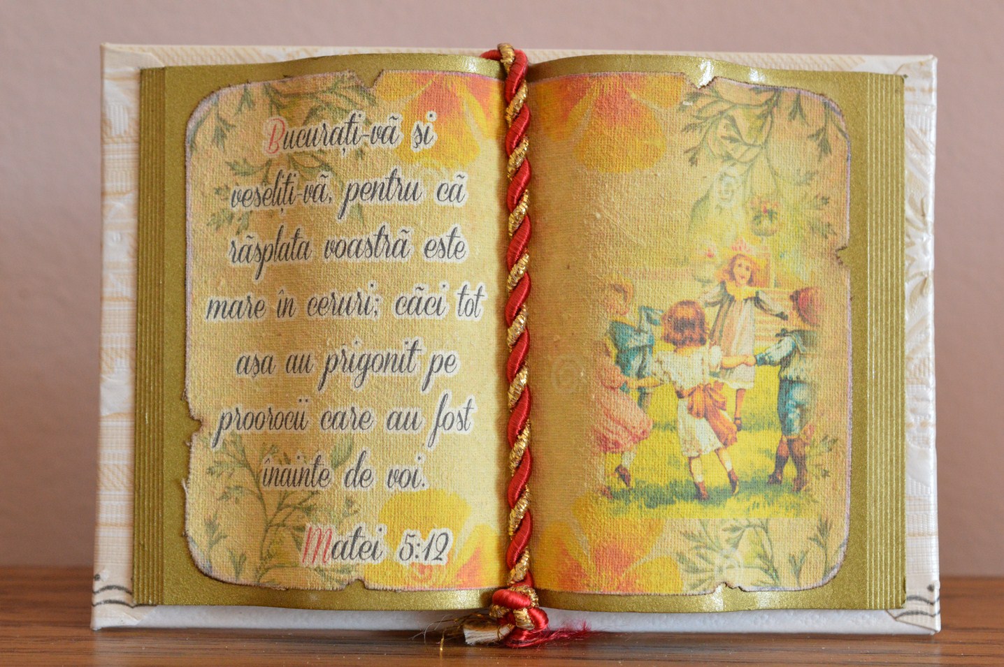 Carte decorativa - Bucurati- va si veseliti- va...(10x14 cm)