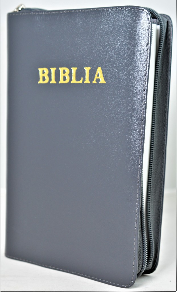Szent Biblia - forditotta Karoli Gaspar (Biblia in lb. maghiara, marime medie, piele, gri inchis, fermoar) Szent Biblia - forditotta Karoli Gaspar (Biblia in lb. maghiara, marime medie, piele, gri inchis, fermoar)