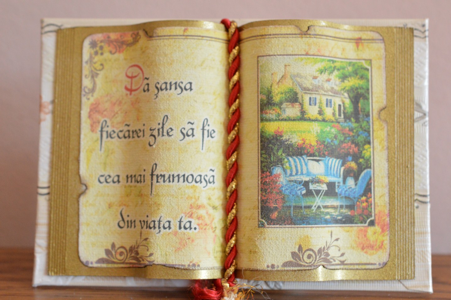 Carte decorativa - Da sansa fiecarei zile ...(10x14 cm) Carte decorativa - Da sansa fiecarei zile ...(10x14 cm)