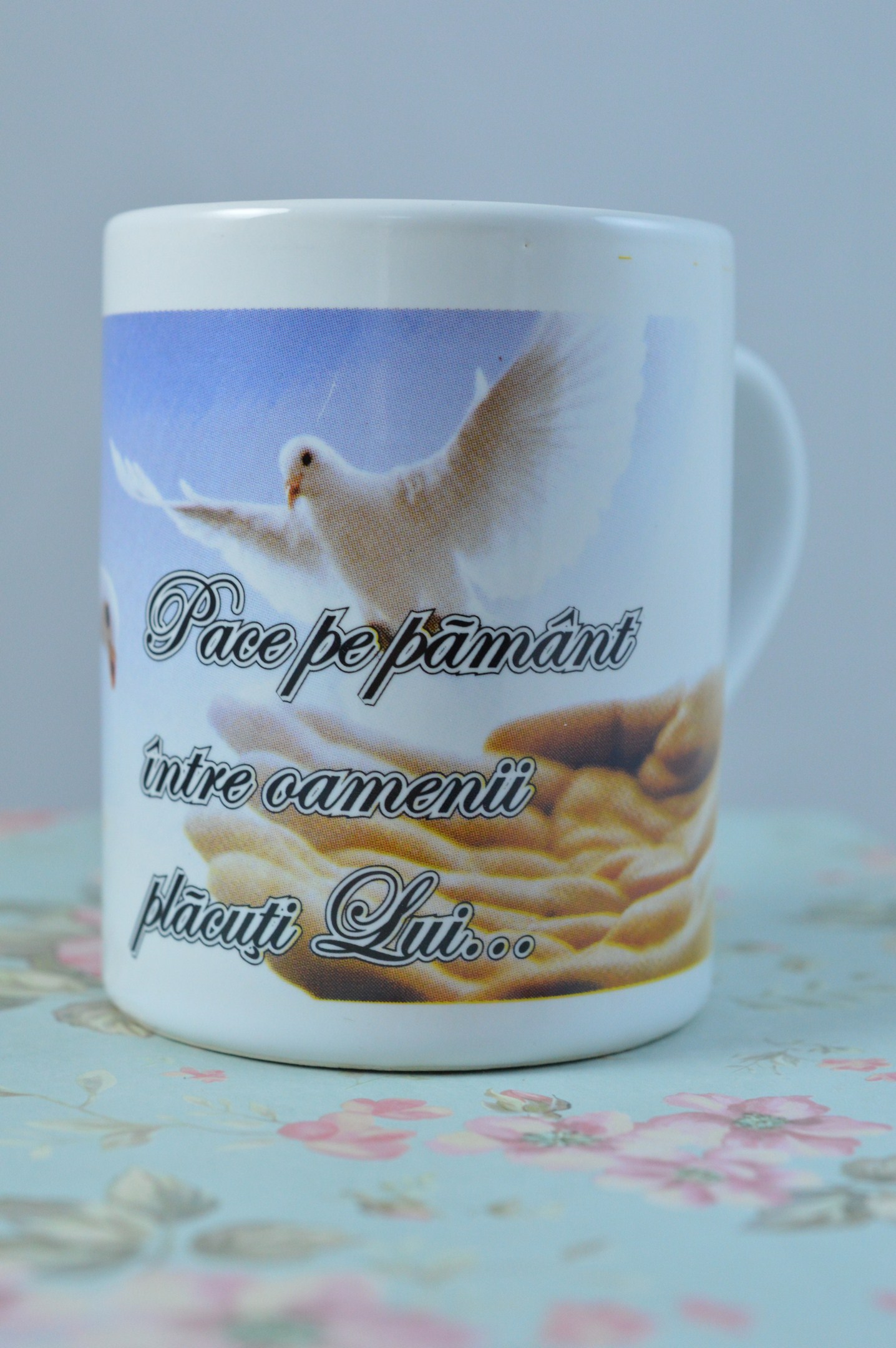 Cana cu mesaj biblic: Pace pe pamant intre oamenii placuti Lui Cana cu mesaj biblic: Pace pe pamant intre oamenii placuti Lui