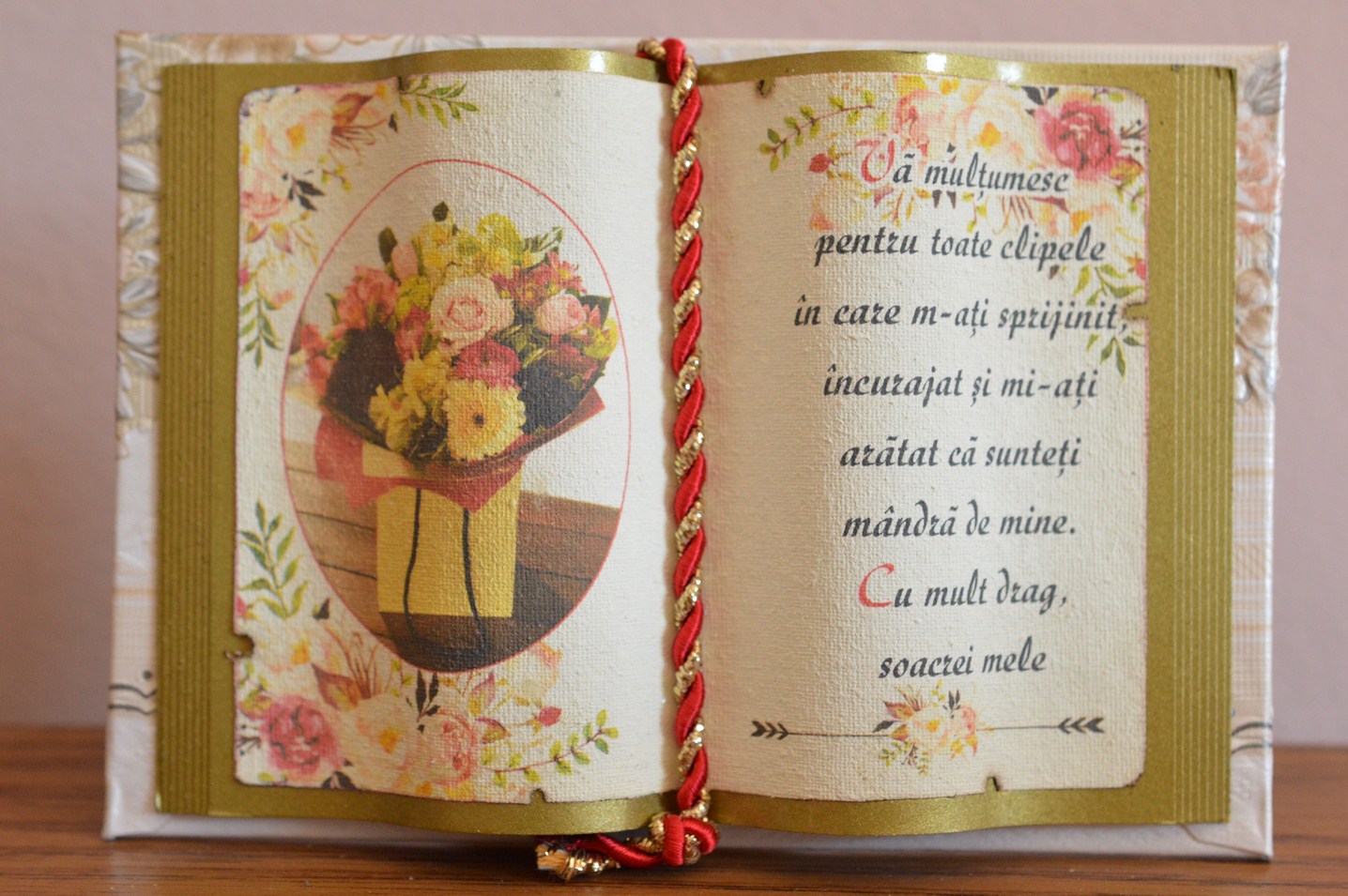 Carte decorativa - Cu mult drag, soacrei...(10x14 cm) Carte decorativa - Cu mult drag, soacrei...(10x14 cm)