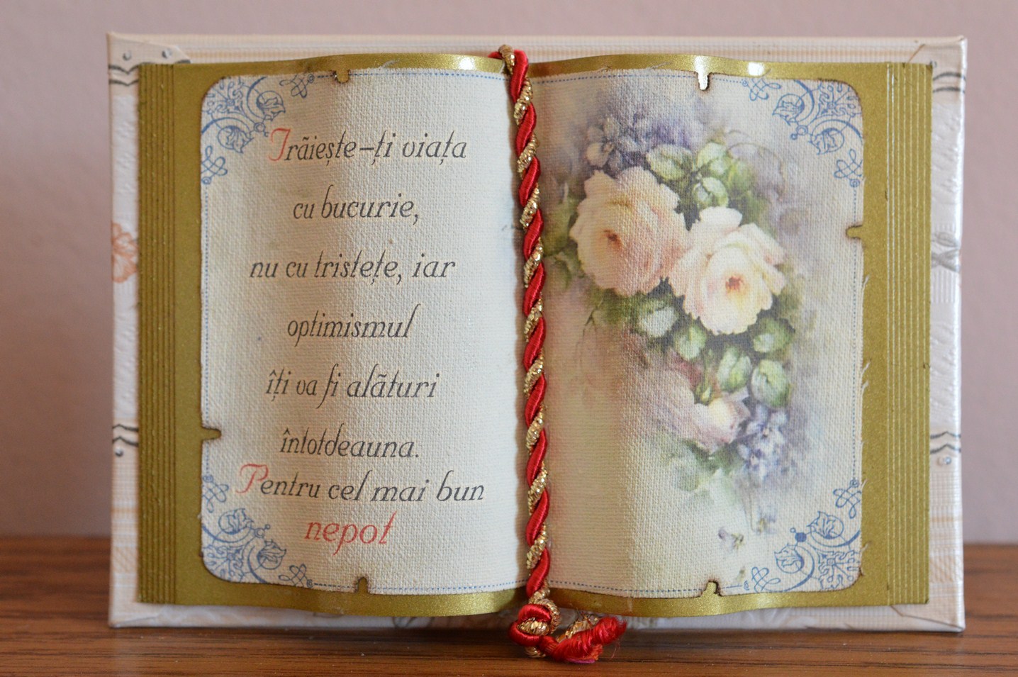 Carte decorativa - Pentru cel mai bun nepot...(10x14 cm) Carte decorativa - Pentru cel mai bun nepot...(10x14 cm)