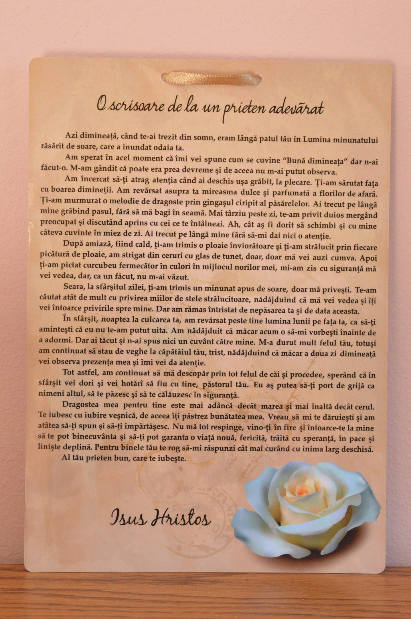 poster- O scrisoare de la un prieten adevarat