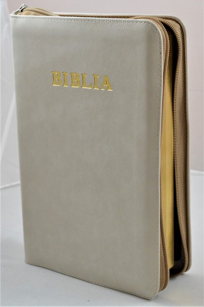 Biblia Planului Profetic - piele, bej, mare, fermoar, margini aurite, cuv. lui Isus cu rosu Biblia Planului Profetic - piele, bej, mare, fermoar, margini aurite, cuv. lui Isus cu rosu