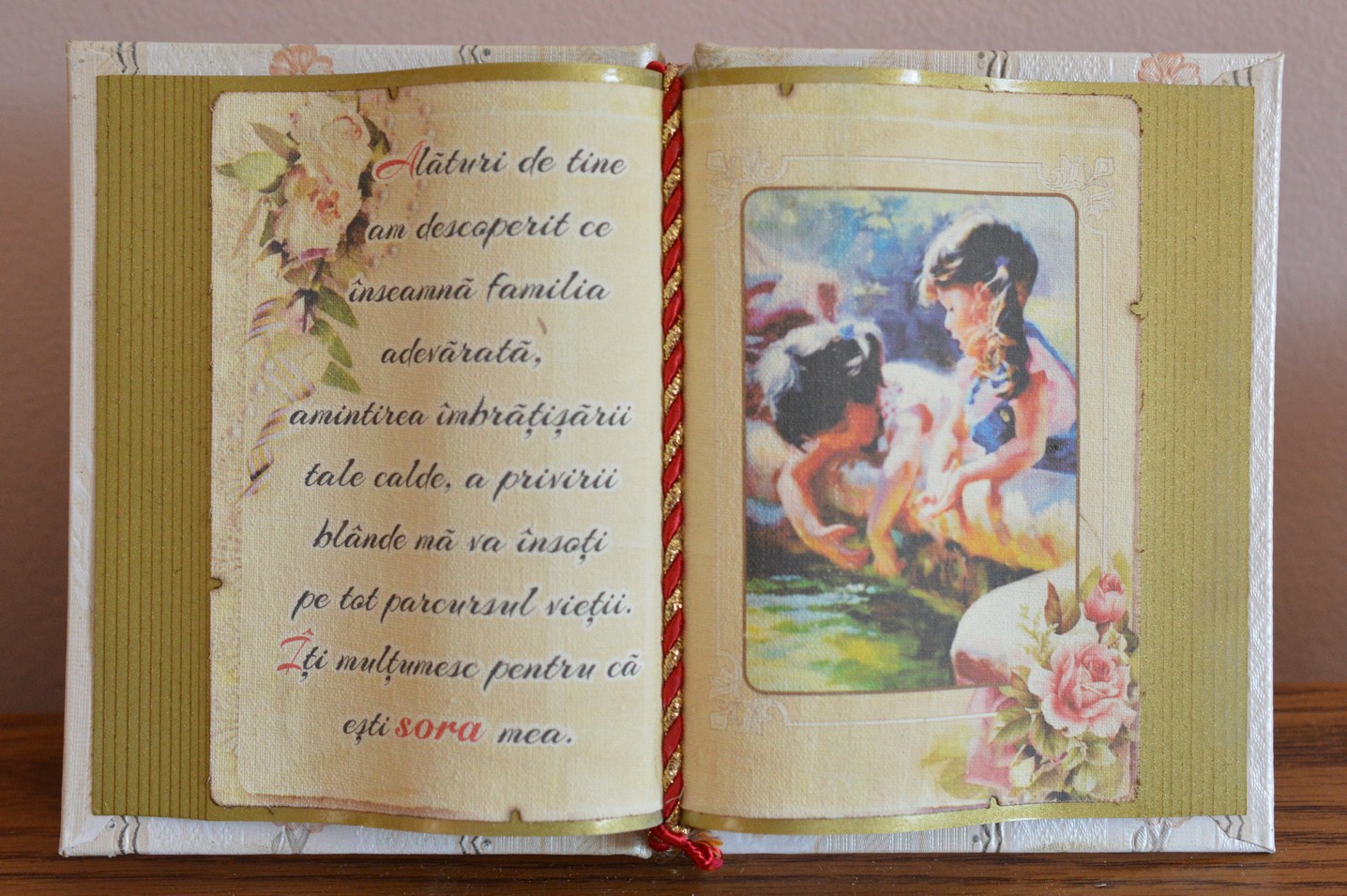 Carte decorativa - Alaturi de tine am descoperit... (10x14 cm) Carte decorativa - Alaturi de tine am descoperit... (10x14 cm)